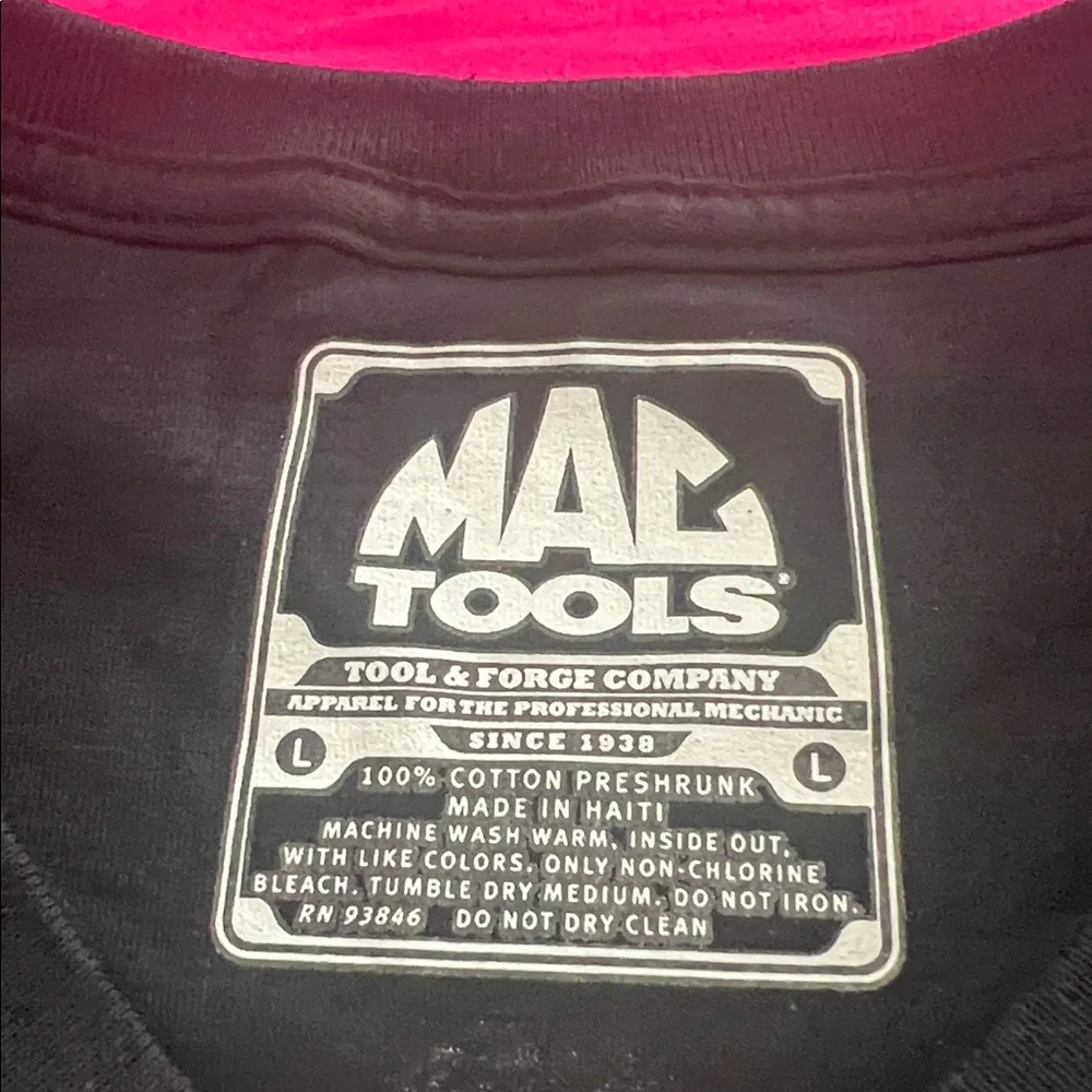 MAC TOOLS Black Graphic T-Shirt , GOOD CONDITION - Picture 6 of 8